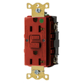 Hubbell Wiring Device-Kellems Heavy Duty Hospital Grade AUTOGUARD® Self-Test GFCI Receptacle (Assembled In USA), 20A, Red GFRST83RU
